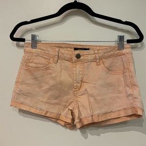 Salmon pink denim jean shorts forever 21 stretch size 26